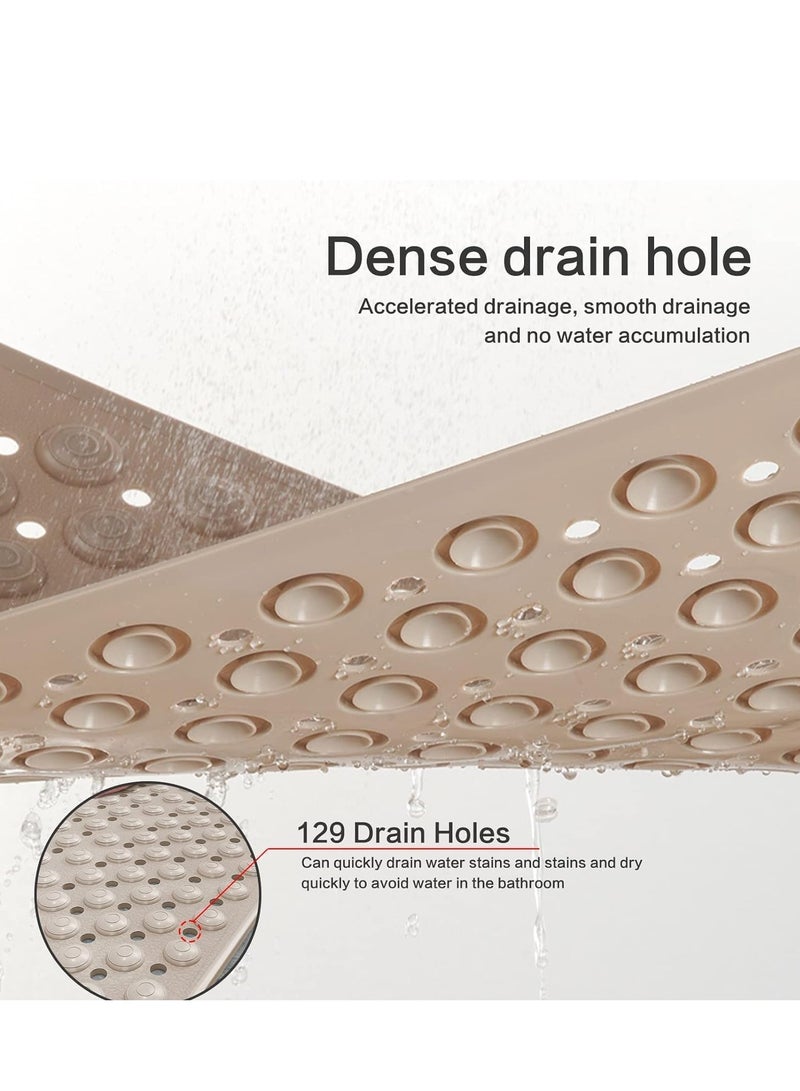 TRASSLE Shower Mat Bathtub Mat Non Slip, 31×20in Bath tub Mat, Floor Mats with Suction Cups and Drainage Holes, Feet Massage, Quick Drying, Bath Mat for Tub & Shower Stall & Bathroom  - Image 5