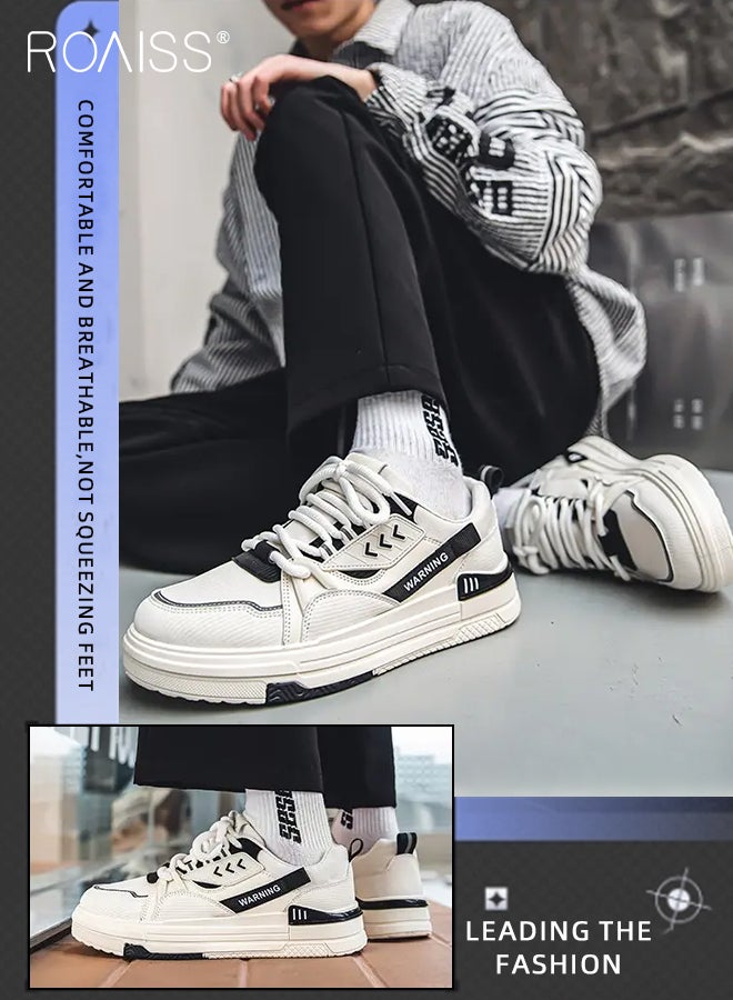 رويس حذاء رياضي رجالي مريح وجيد التهوية برباط من الأعلى، مقاوم للانزلاق والتآكل، ذو نعل سميك ومقدمة مستديرة، حذاء مسطح خارجي، حذاء رياضي كاجوال عصري من Campus باللون البيج - Image 5