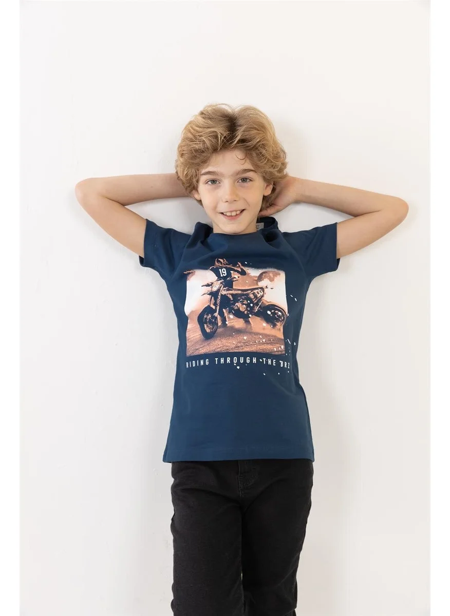 BRZ Collection Printed Boys Short Sleeve T-Shirt