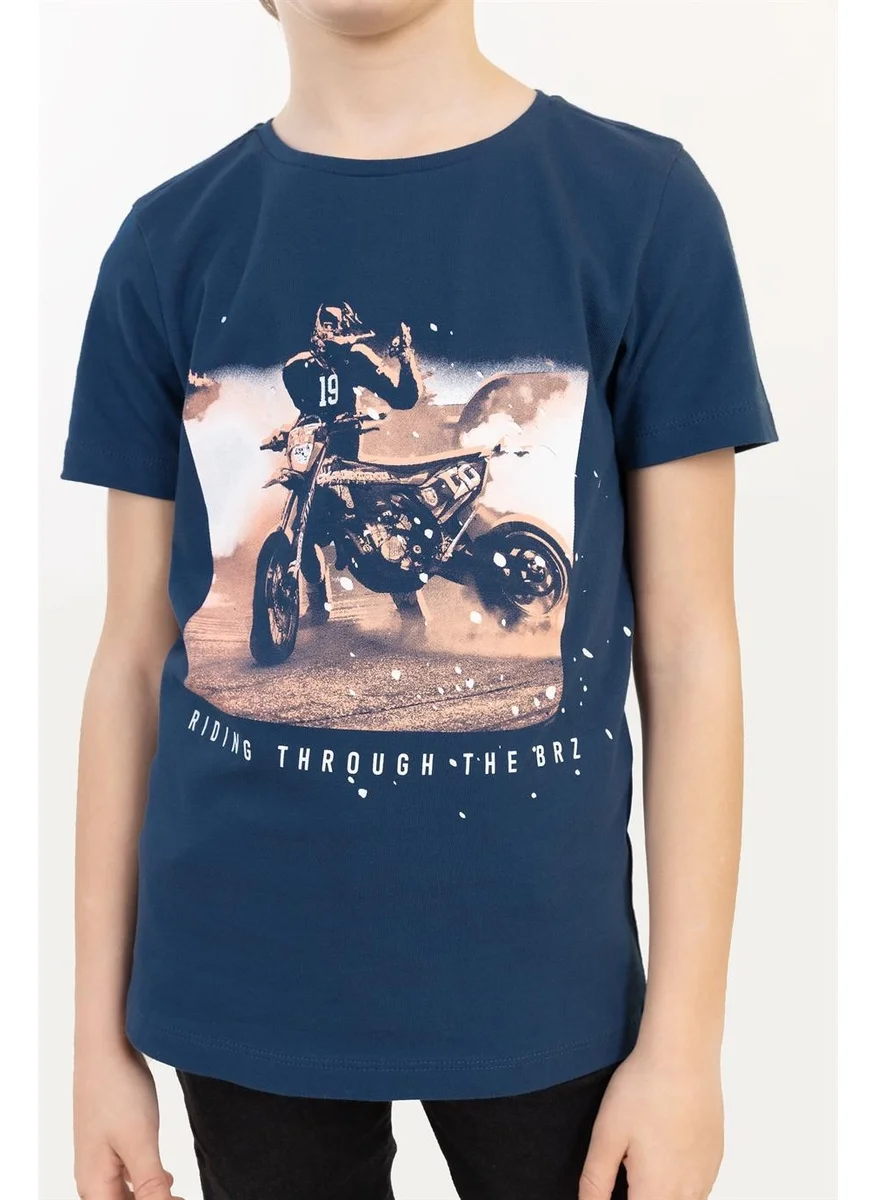 BRZ Collection Printed Boys Short Sleeve T-Shirt