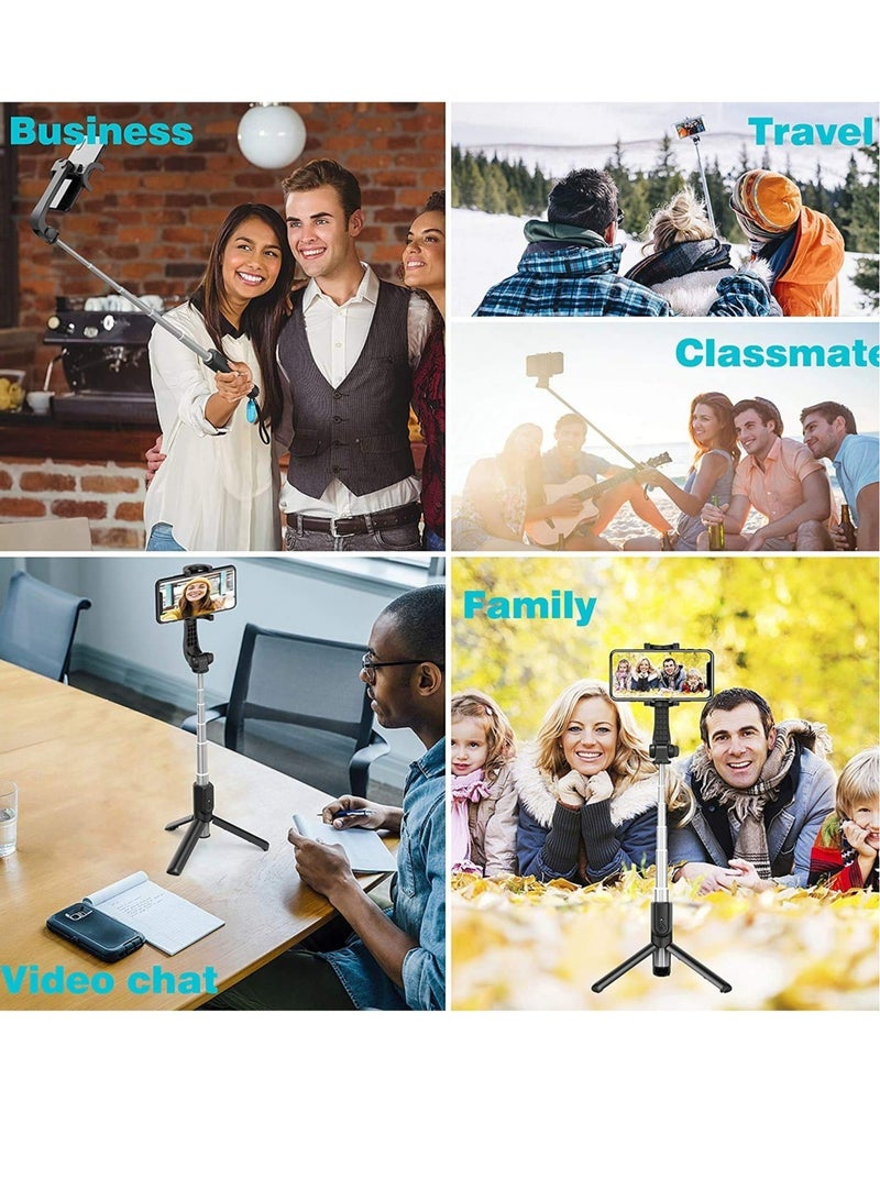 ELTRAZONE Bluetooth Extendable Selfie Sticks with Wireless Remote and Tripod Stand, 3-in-1 Multifunctional Selfie Stick with Tripod Stand Compatible with iPhone/OnePlus/Samsung/Oppo - Image 3