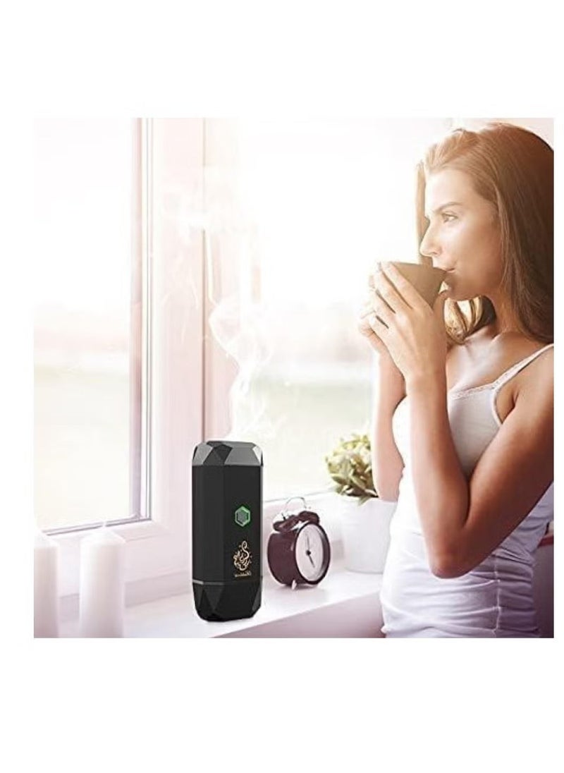 BGM - Bakhoor Incense Burner Aromatherapy Machine – X008 Electric Oud Burner with Smokeless Heat Technology – USB Rechargeable Portable Scent Diffuser for Home, Car, Office, and Travel – Elegant Design for Clean Fragrance Experience - Image 1
