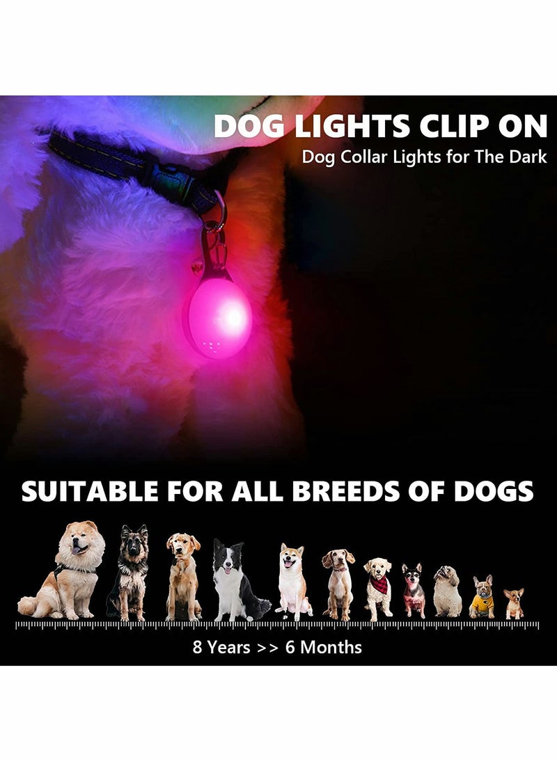 Excefore ضوء طوق الكلب LED، طوق الكلب المتوهج، ضوء علامة الكلب LED القابل للتثبيت لطوق الكلب، 3 أوضاع إضاءة للكلاب للمشي ليلاً والتخييم 2 قطعة - Image 5