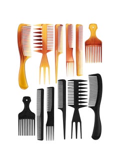 Expressions Expressions 12pc Styling Combs Hair Comb Set for All Hair Types Professional Barber Supplies Durable Material Gentle on Hair 