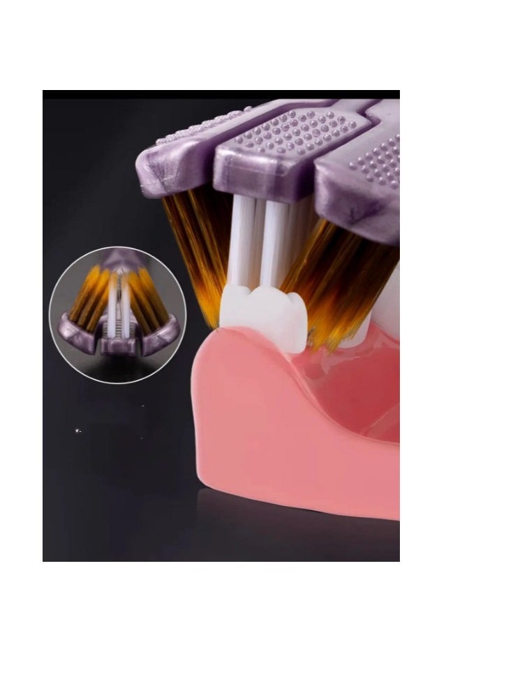 Generic - 4 PCS Of 3 Sided Toothbrush Great Angle Bristles Clean Each Tooth, Soft and Gentle - Image 1