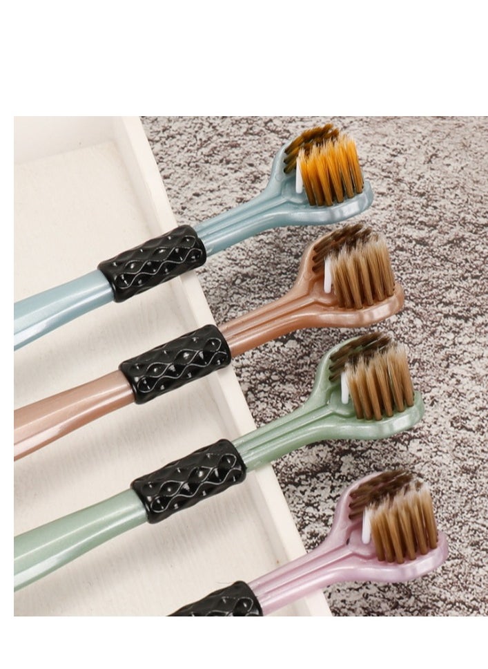 Generic - 4 PCS Of 3 Sided Toothbrush Great Angle Bristles Clean Each Tooth, Soft and Gentle - Image 1