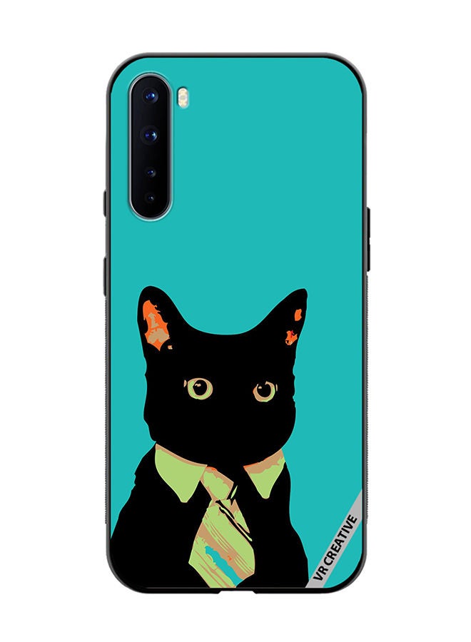 VR CREATIVE Protective Case Cover For OnePlus Nord Business Cat Design Multicolour - Image 1