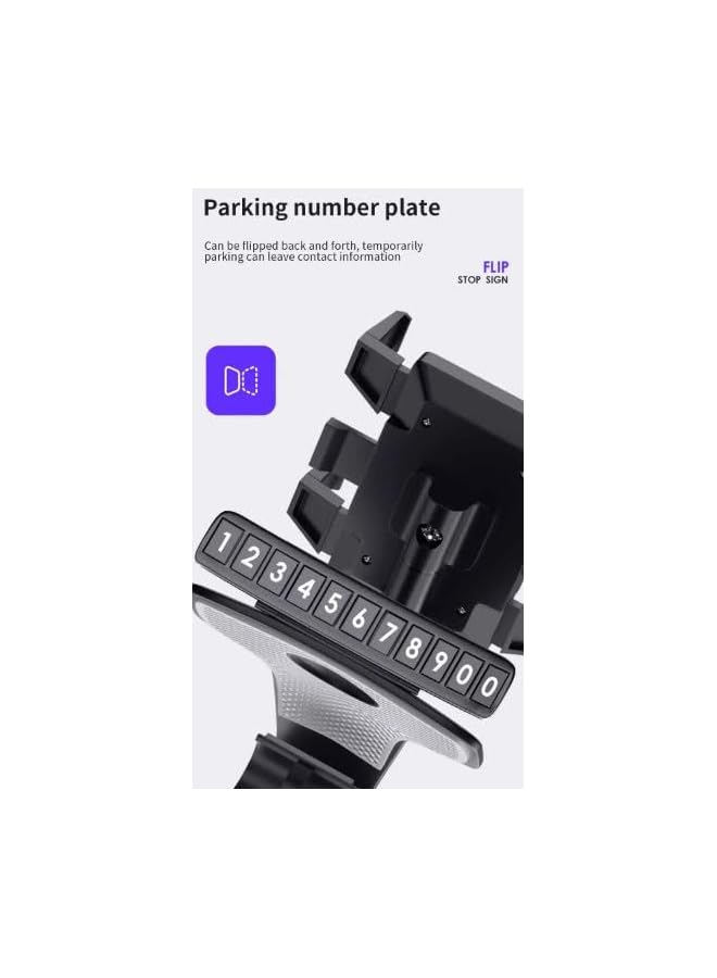 S-TOP Car Phone Mount, 1200 Degrees Rotation, Universal Fit, Black - Image 2