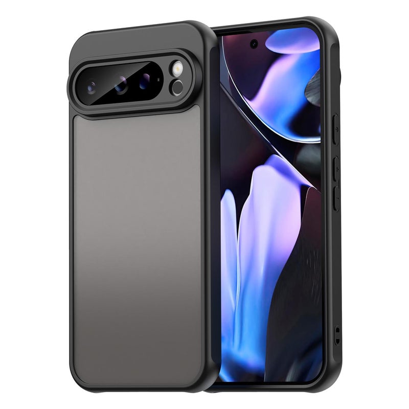 HuHa Protective Cover For Google Pixel 9 Pro XL Fan Dun Series TPU Hybrid PC Frosted Phone Case(Black) - Image 1