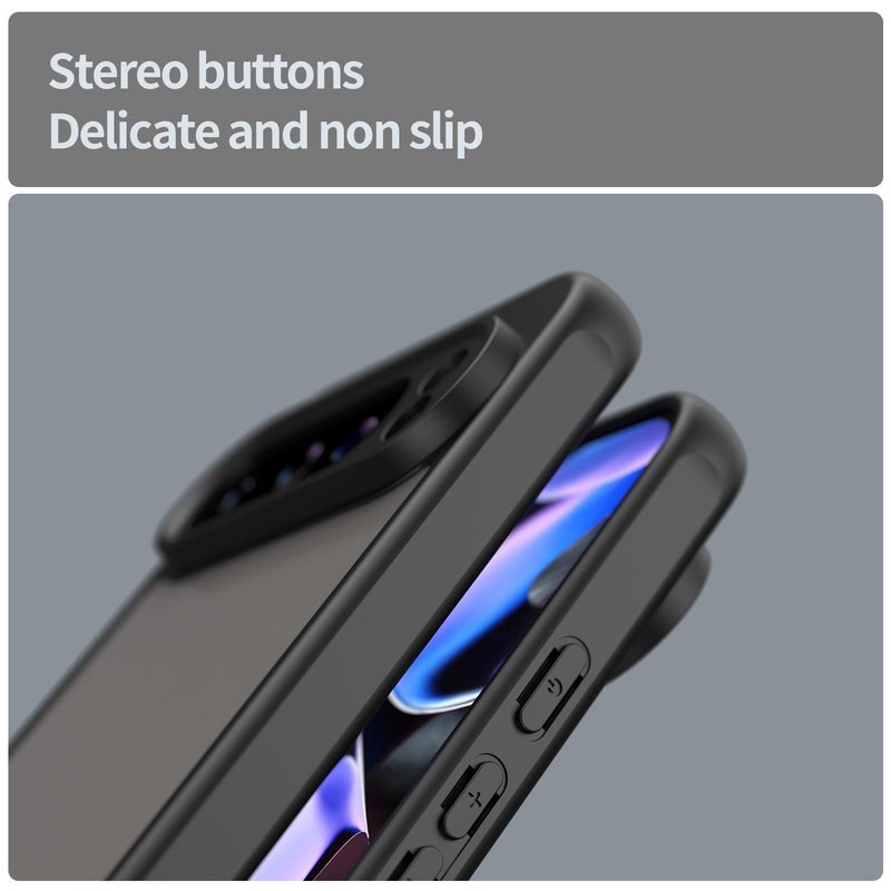 HuHa Protective Cover For Google Pixel 9 Pro XL Fan Dun Series TPU Hybrid PC Frosted Phone Case(Black) - Image 5