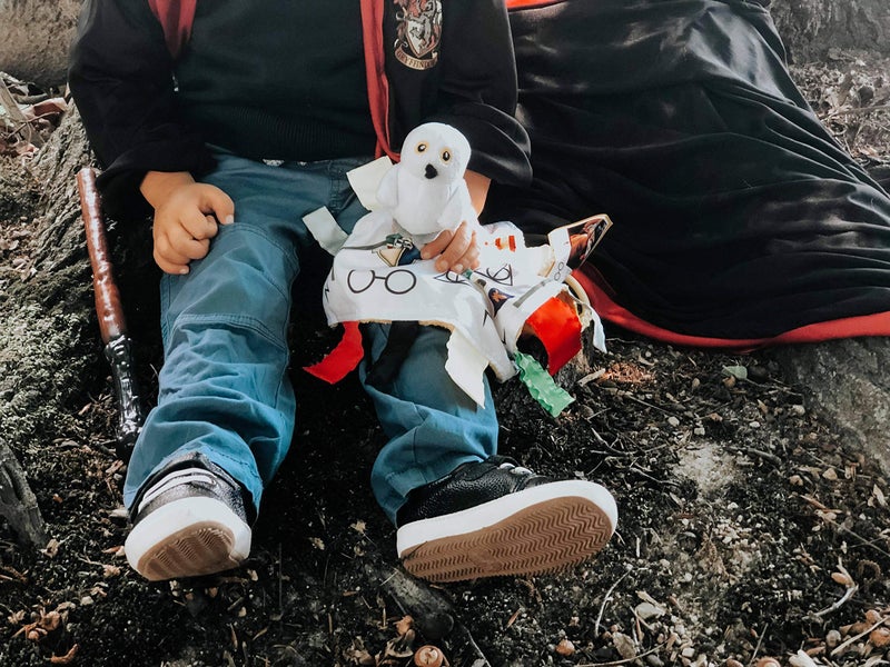 The Learning Lovey Baby Jack & Co 10x10â€ Wizard Lovey Owl Tag Toy for Babies Witches - House Colors - Learn Wizardry - Soft & Safe - Learn Shapes & Colors - Ideal Baby Toy & Muggle Gift - BPA Free w/Stroller Clip - Image 3