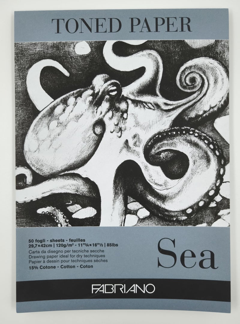 Fabriano Toned Paper Pad Sea, Size - A3, 120 GSM (Contains- 50 Sheets) - Image 5