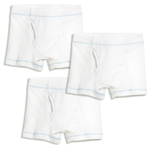 City Threads Boys Boxer Briefs 3-Pack Made in USA, Underwear for Sensitive Skin, Cotton/Poly Soft & Breathable Kids Underwear (Whites, 7) - Image 5