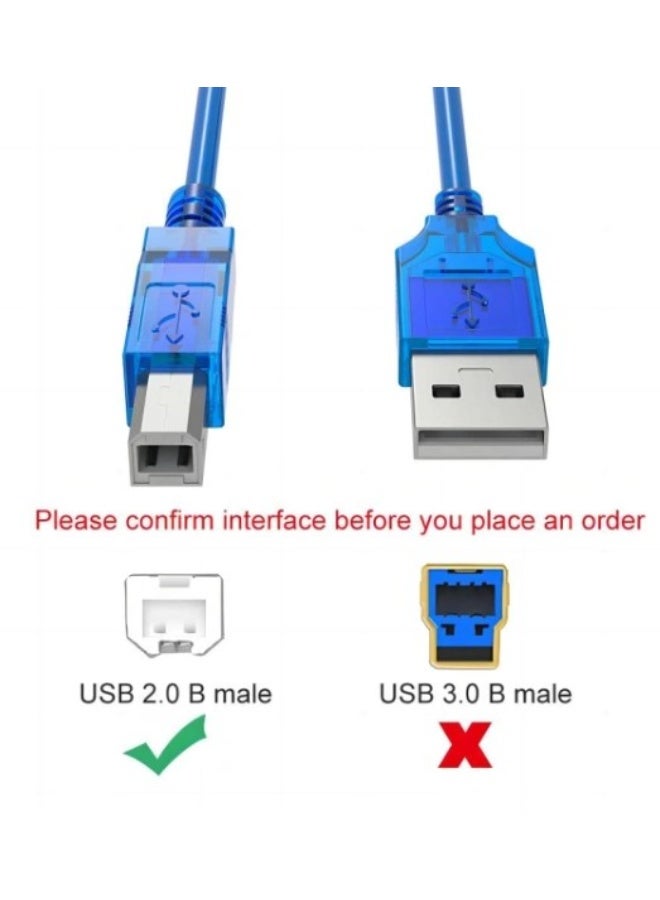 Haing USB 2.0 A-B CABLE BLUE 5M - Image 3