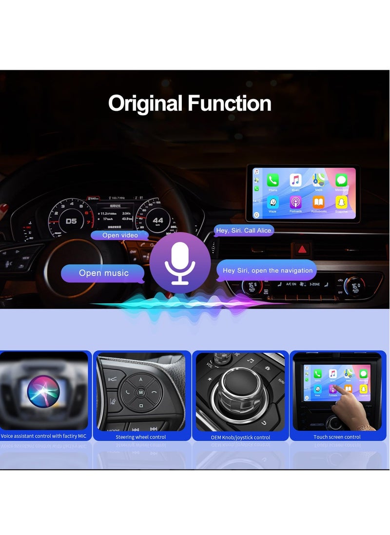 KASTWAVE - محول CarPlay اللاسلكي - أسرع 5 جيجاهرتز، التوصيل والتشغيل، كابلات USB-C وUSB-A - يعزز تجربة CarPlay مع التثبيت السهل، أسود - Image 1