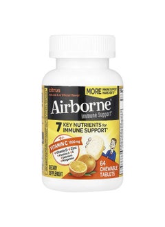 Airborne AirBorne, Vitamin C, Citrus, 1,000 mg, 64 Chewable Tablets  - Image 3