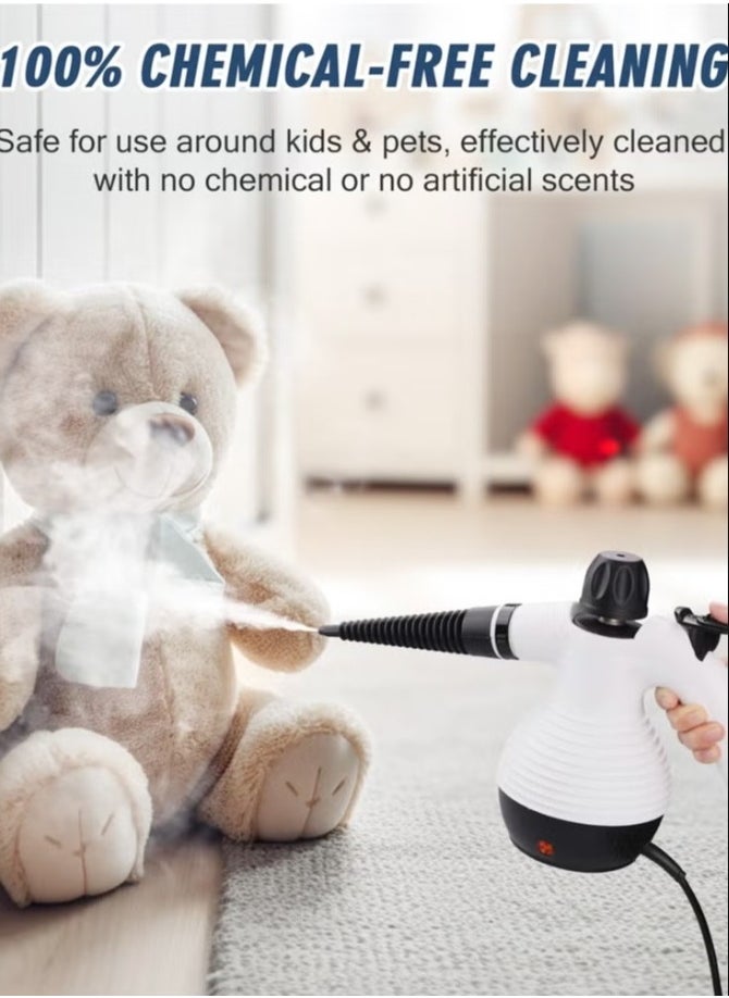 Handheld Steam Cleaner, Steamer for Cleaning, Multipurpose Portable Steam Cleaners for Home Use with Safety Lock and 13 Accessory Kit to Remove Grime,Grease,and More