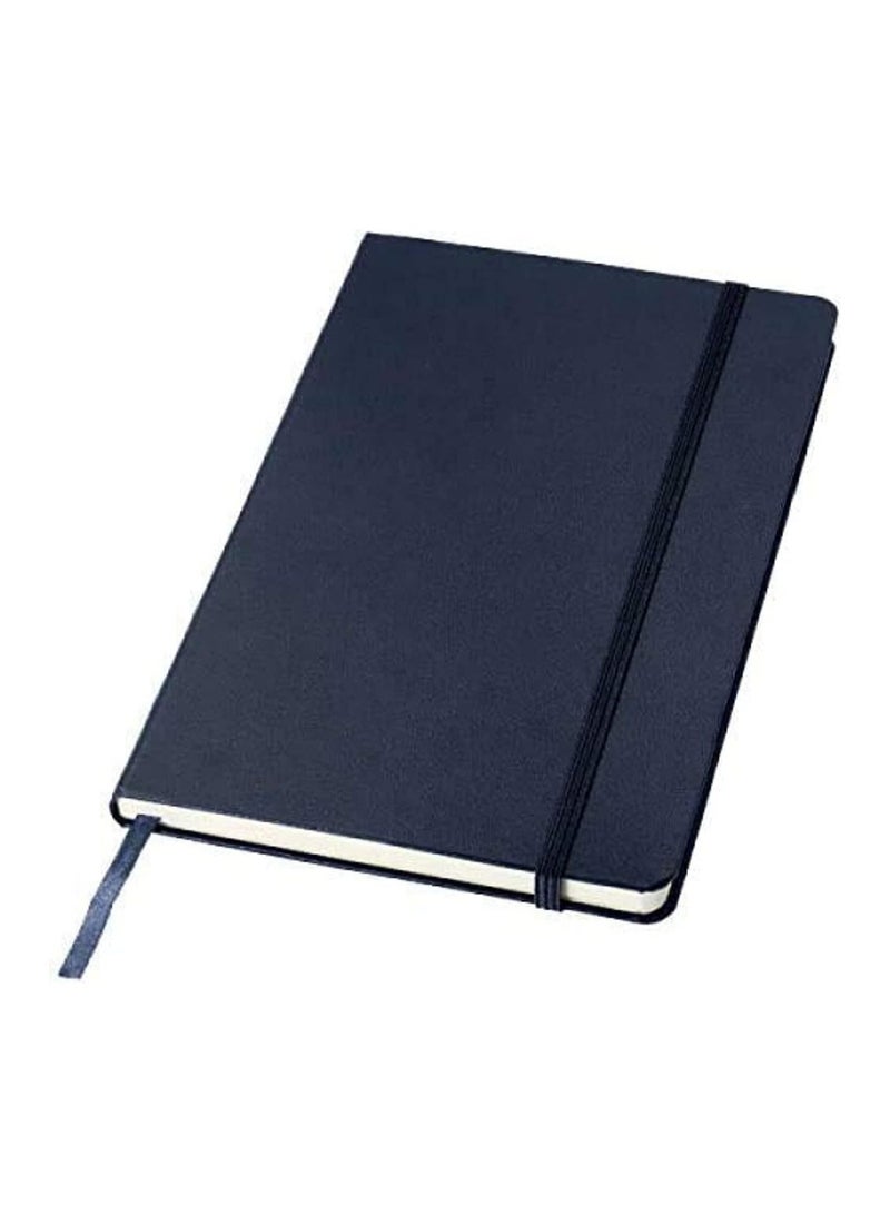 Notebook | A5, Hardcover, Ruled Paper Notebooks, Writing Pads, Dairy - 192 s each (Navy Blue) - Image 2
