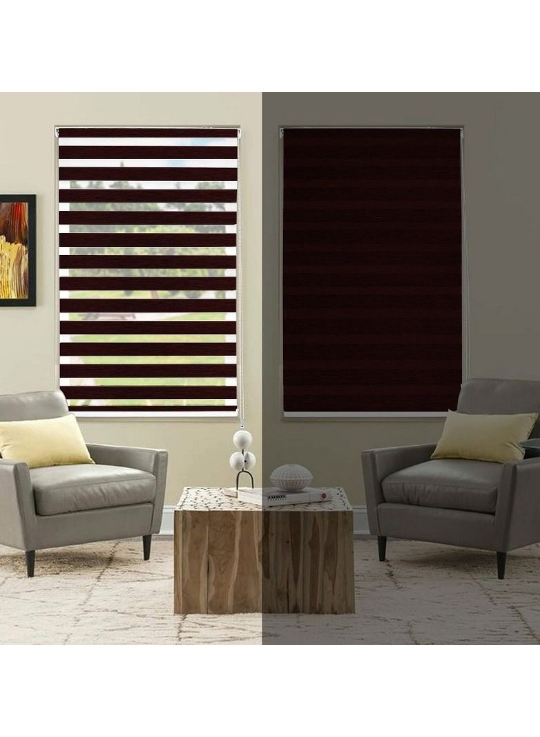 Home Gallery Zebra Blinds for Windows 200*200 cm Dark Red - Image 2