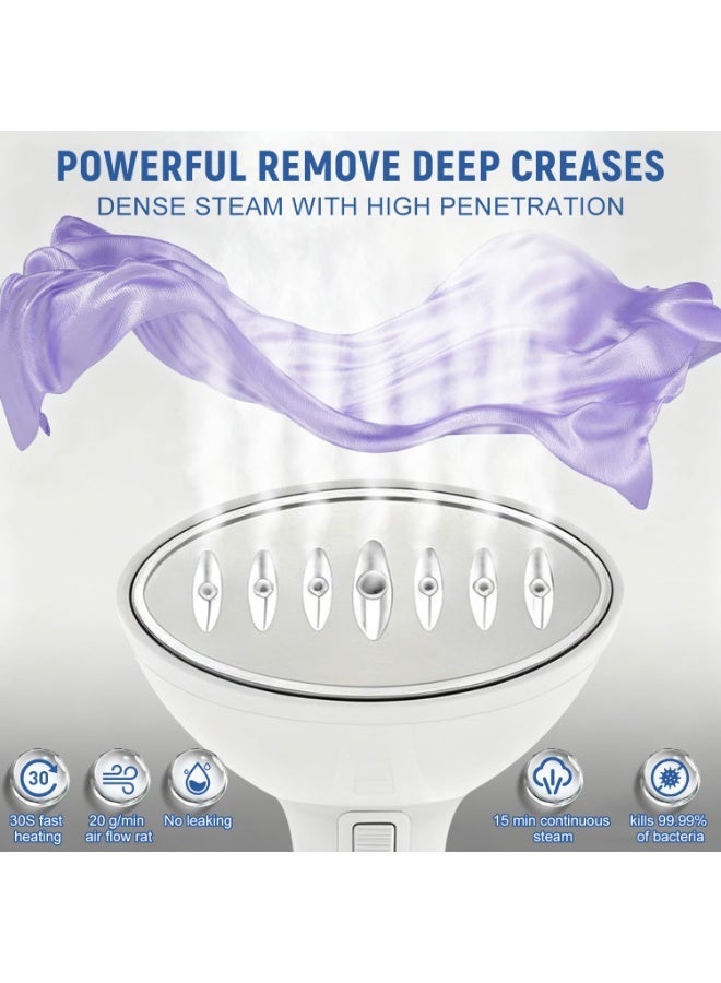 kunshao Garment Steamer, Handheld Steamer, High Power Portable Garment Steamer, 1500W Fast Heat Up Portable Travel Clothing Steamer Fabric Wrinkles Remover Ironing Wrinkle Remover -330ML - Image 4