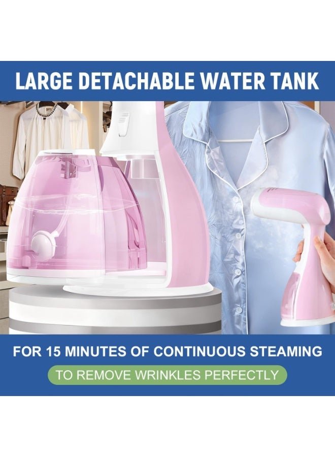 kunshao Garment Steamer, Handheld Steamer, High Power Portable Garment Steamer, 1500W Fast Heat Up Portable Travel Clothing Steamer Fabric Wrinkles Remover Ironing Wrinkle Remover -330ML - Image 3