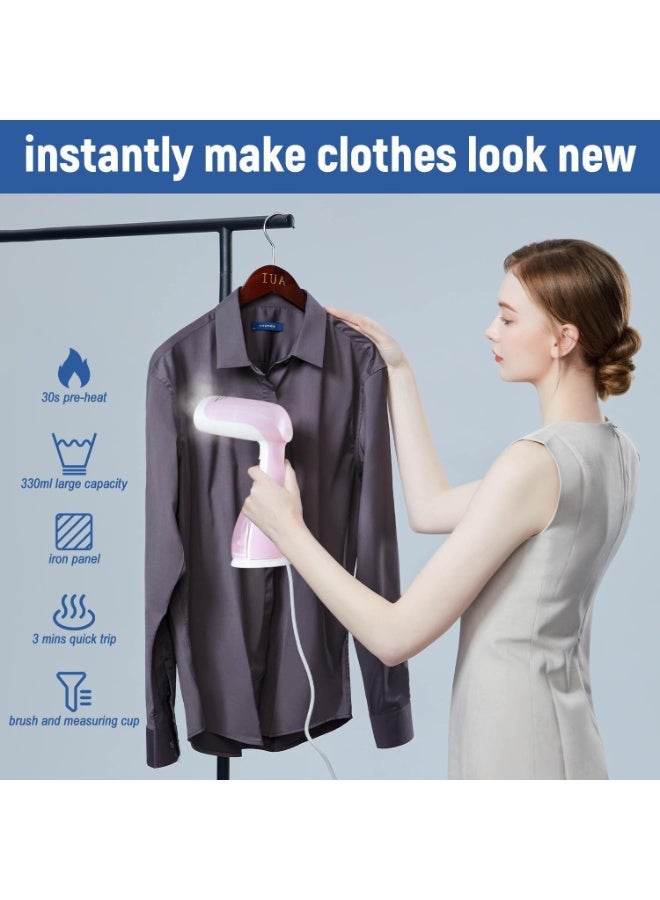 kunshao Garment Steamer, Handheld Steamer, High Power Portable Garment Steamer, 1500W Fast Heat Up Portable Travel Clothing Steamer Fabric Wrinkles Remover Ironing Wrinkle Remover -330ML - Image 5