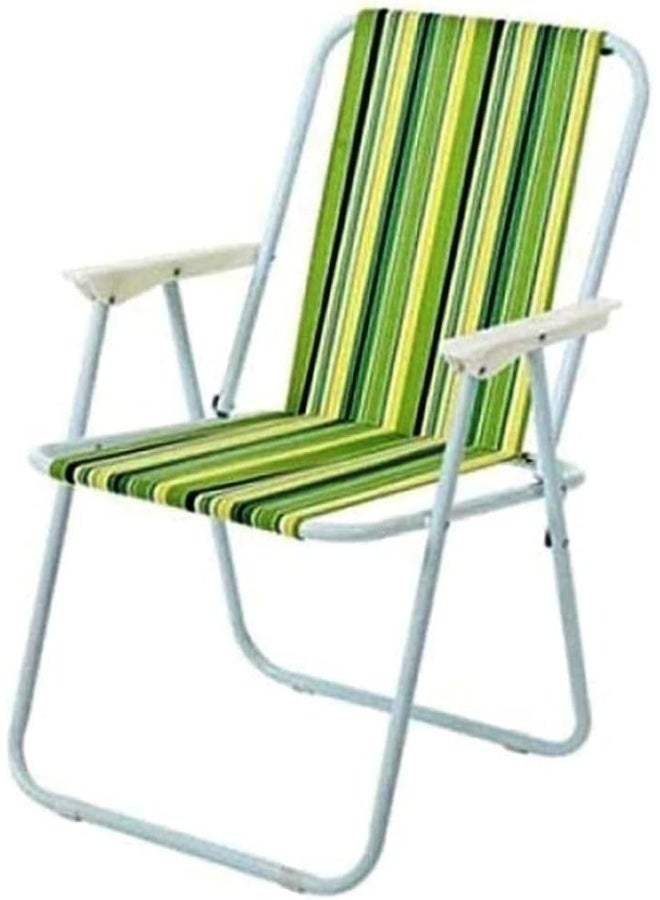 GO2CAMPS Foldable Camping Chair | Beach Chair (Green) | Foldable Chair | Garden Chair | Fishing Chair | Travel Chair | Trip Chair | Light Weight Picnic Chair And Festival Chair