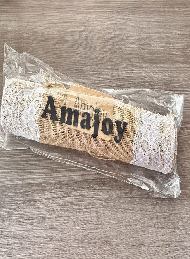 AmaJOY1pc 12x70 Inch (30cmx 180cm) Jute Burlap and White Lace Table Runner Interior Decoration Fabrics Country Rustic Wedding Decor Bridal Shower Party Decor (1) - Image 5