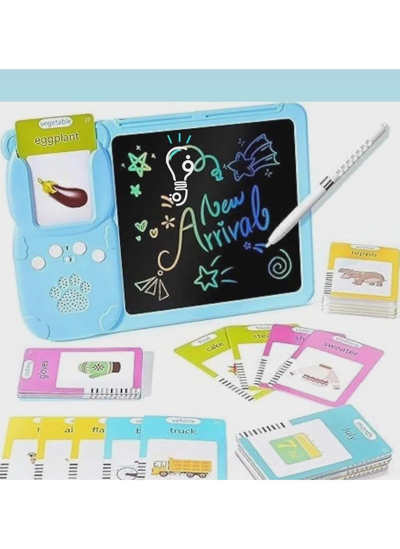Generic - 2 in 1 drawing and reading flashcards tablet Rich content designed to teach your child to read and listen - Image 1