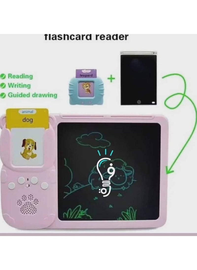 Generic - 2 in 1 drawing and reading flashcards tablet Rich content designed to teach your child to read and listen - Image 1