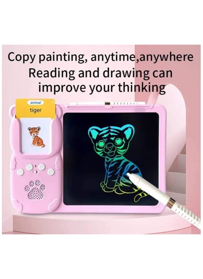 Generic - 2 in 1 drawing and reading flashcards tablet Rich content designed to teach your child to read and listen - Image 1