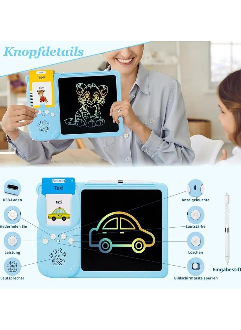 Generic - 2 in 1 drawing and reading flashcards tablet Rich content designed to teach your child to read and listen - Image 1