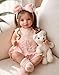 BABESIDE Lifelike Reborn Baby Dolls Dara 20 Inch RealisticNewborn Baby Doll Vinyl Full Body Brown Hair Girl Handmade Real Life Baby Dolls with Clothes and Toy Accessories Gift for Kids Age 3 - Image 2