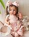 BABESIDE Lifelike Reborn Baby Dolls Dara 20 Inch RealisticNewborn Baby Doll Vinyl Full Body Brown Hair Girl Handmade Real Life Baby Dolls with Clothes and Toy Accessories Gift for Kids Age 3 - Image 4