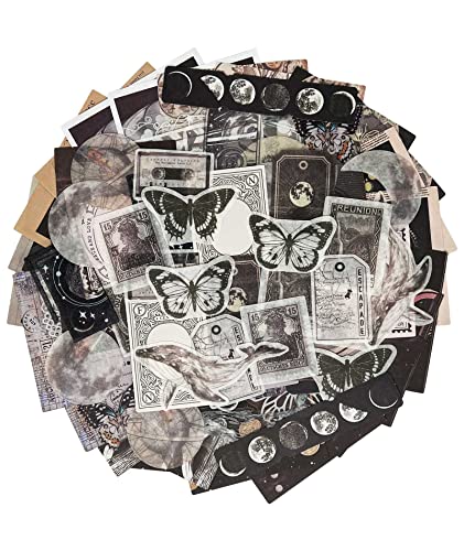ZMLSED Vintage Ephemera Scrapbook Stickers,100 Pieces Star Universe Bundle Junk Journal Kit Supplies Material Paper Pack Decorative Aesthetic for Craft Art Bullet Junk Journal Planner Collage Album - Image 2