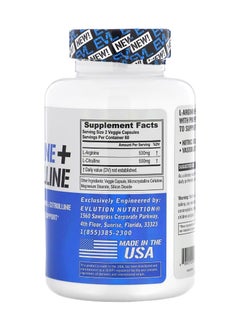 إيفلوشن نيوتريشن EVLution Nutrition إل-أرجينين + إل-سيترولين، 120 كبسولة نباتية  - Image 2