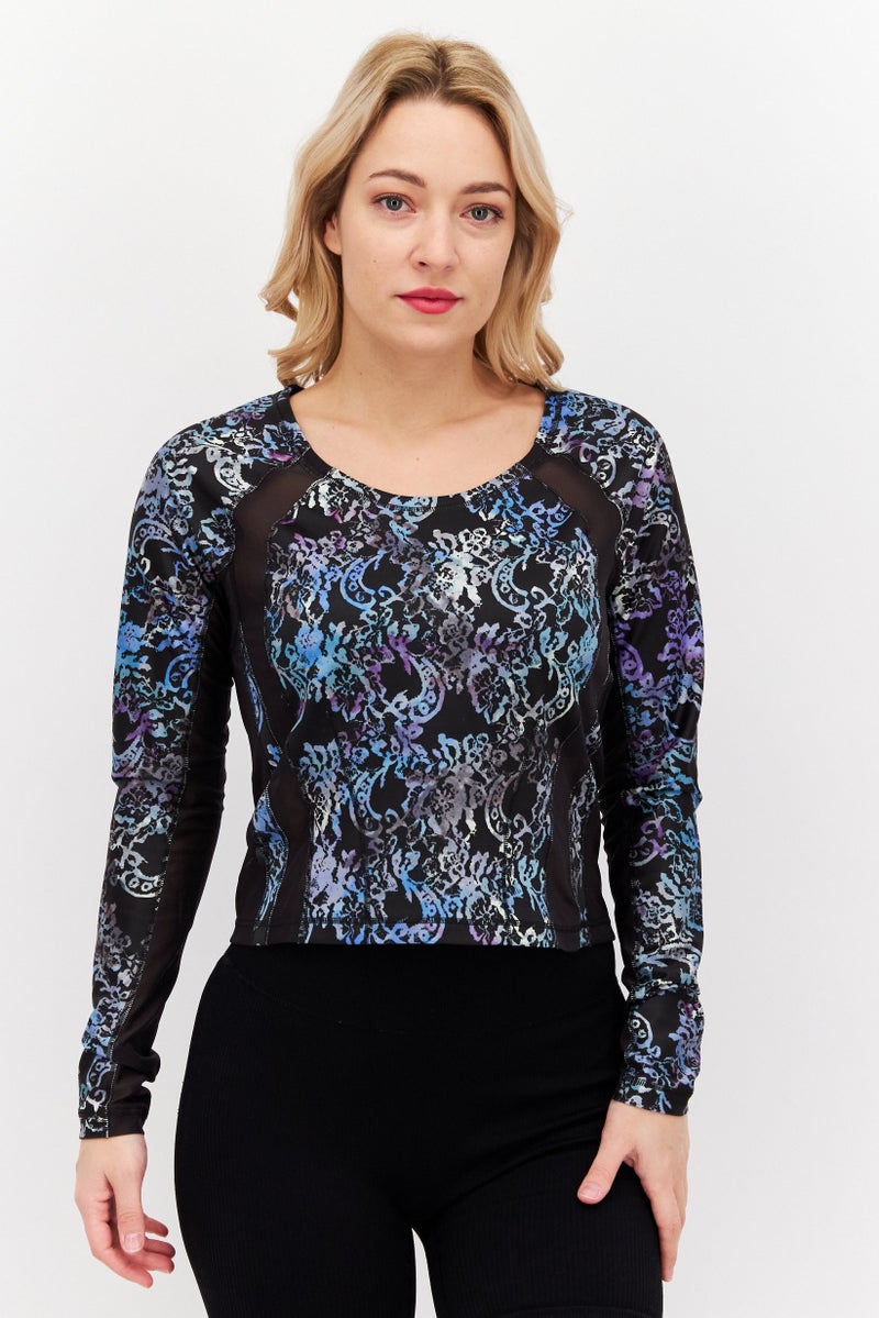 PUMA Women Sportswear Fit Long Sleeve Training Top, Multicolor - Image 1