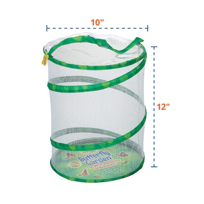 Insect Lore Butterfly Garden with Live Cup of Caterpillars | English and Spanish STEM Activity Journals | 5 Painted Lady Butterfly Baby Caterpillars and Mesh Habitat - Image 3