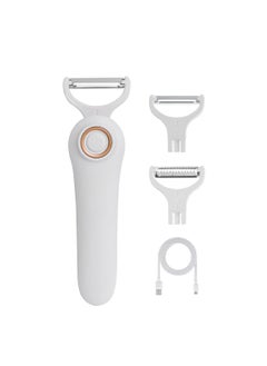 Excefore USB Rechargeable Electric Peeler, Handheld Orbital Vegetable and Fruit Peeler with 3 Stainless Steel Blades, Multi-Functional Kitchen Gadget for Apple, Carrot, Potato, and Cucumber  - Image 1