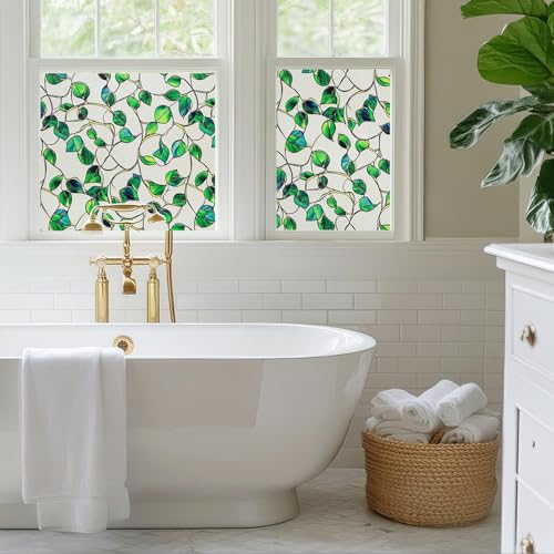SOMWISE Frosted Glass Window Film, Heat Insulation, UV Block, Anti-Glare, One Way Privacy Tint, Static Cling for Home Bathroom Door, Renter Friendly, Day & Night Privacy - Image 2