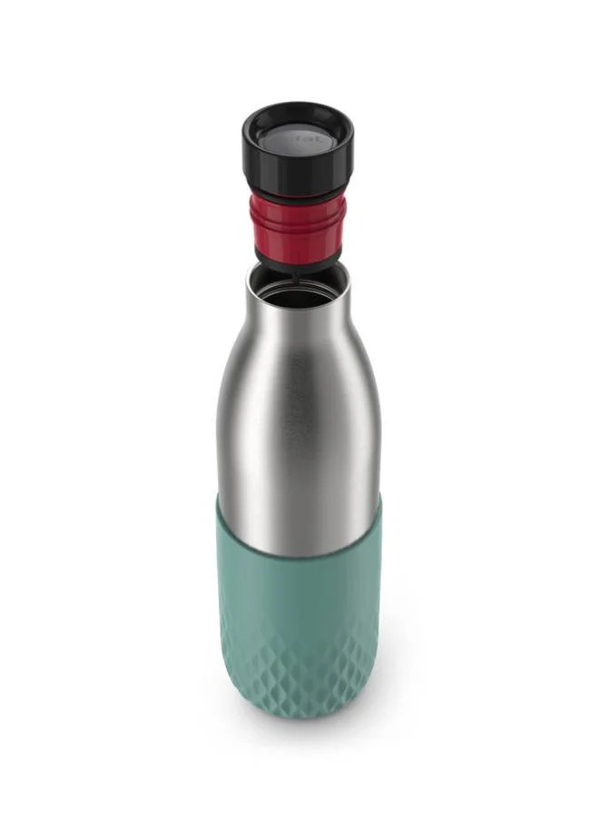Tefal Bludrop Thermal Stainless Steel Bottle Green/Grey/Black 0.7 Litre