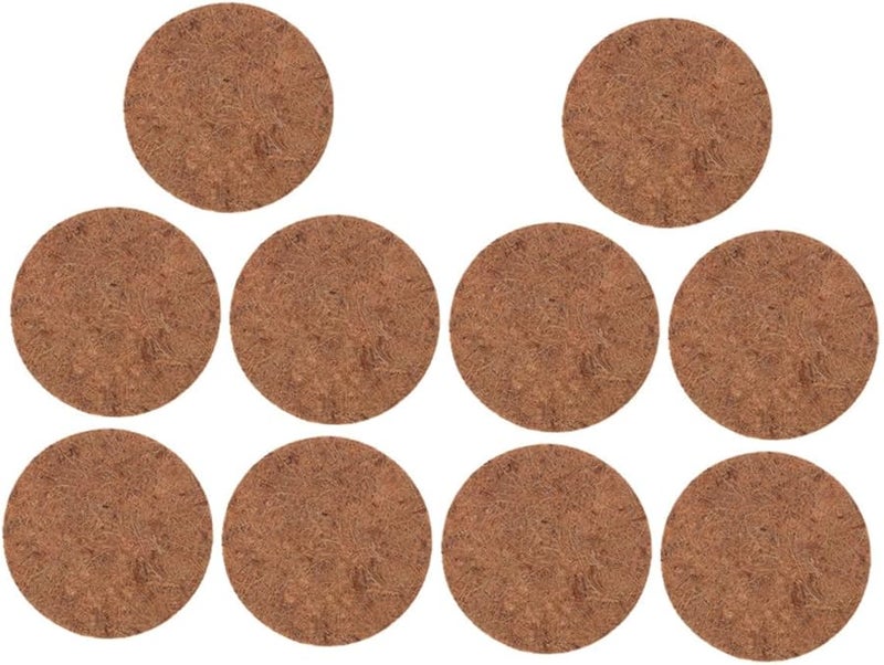 10 قطعة من وسادات التعشيش الطبيعية من ألياف جوز الهند لحمامة قفص الدجاج فراش الطيور - Image 1