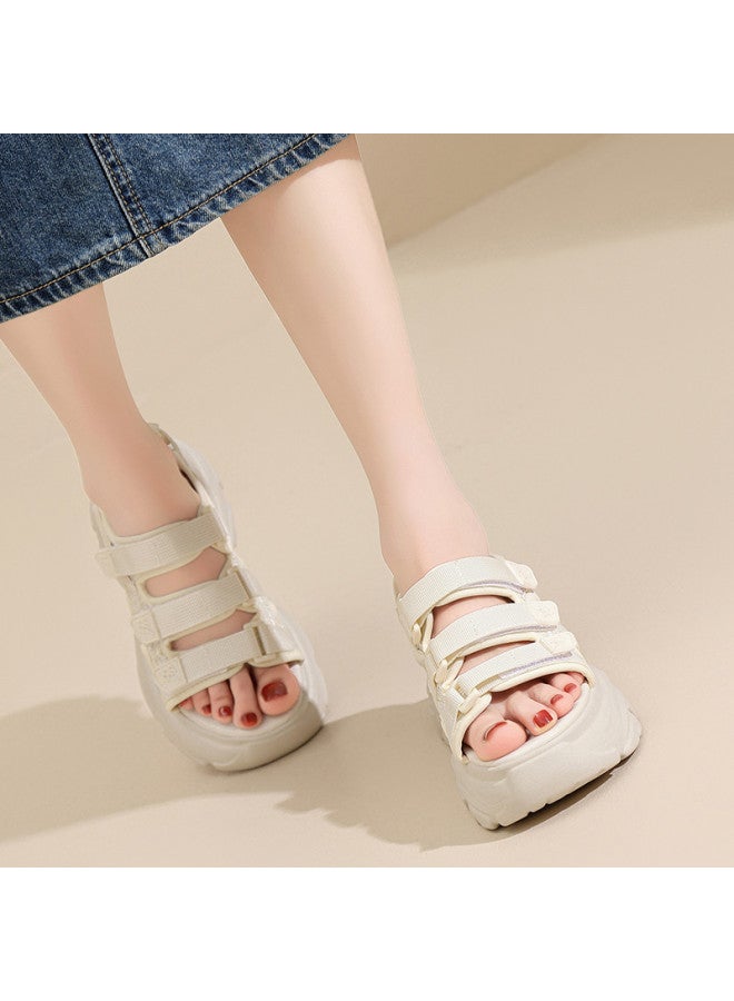 ZHR Convenient Hook & Loop】platform Sandals, Casual Sports Sandals For Women, Summer Beach Sandals, Outdoor Wear Women's Shoes - Image 4