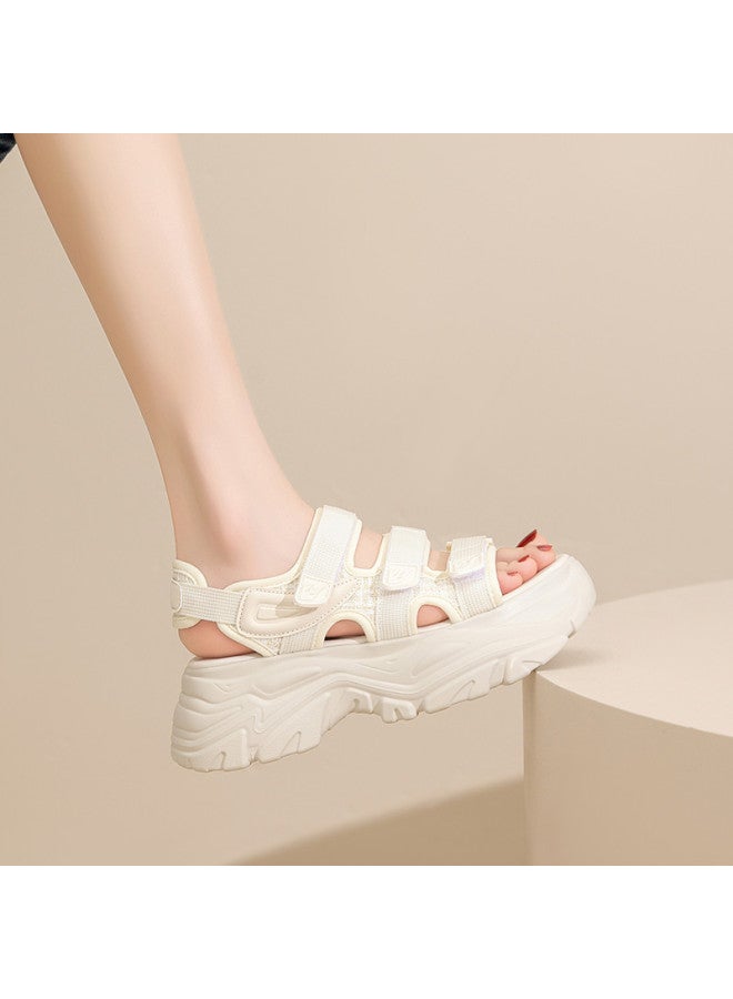 ZHR Convenient Hook & Loop】platform Sandals, Casual Sports Sandals For Women, Summer Beach Sandals, Outdoor Wear Women's Shoes - Image 3