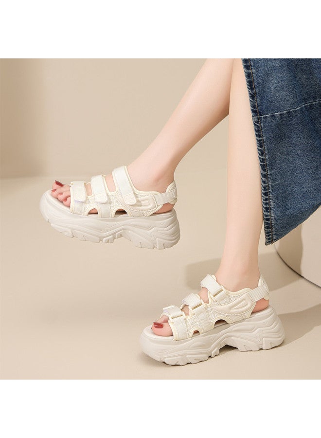 ZHR Convenient Hook & Loop】platform Sandals, Casual Sports Sandals For Women, Summer Beach Sandals, Outdoor Wear Women's Shoes - Image 2