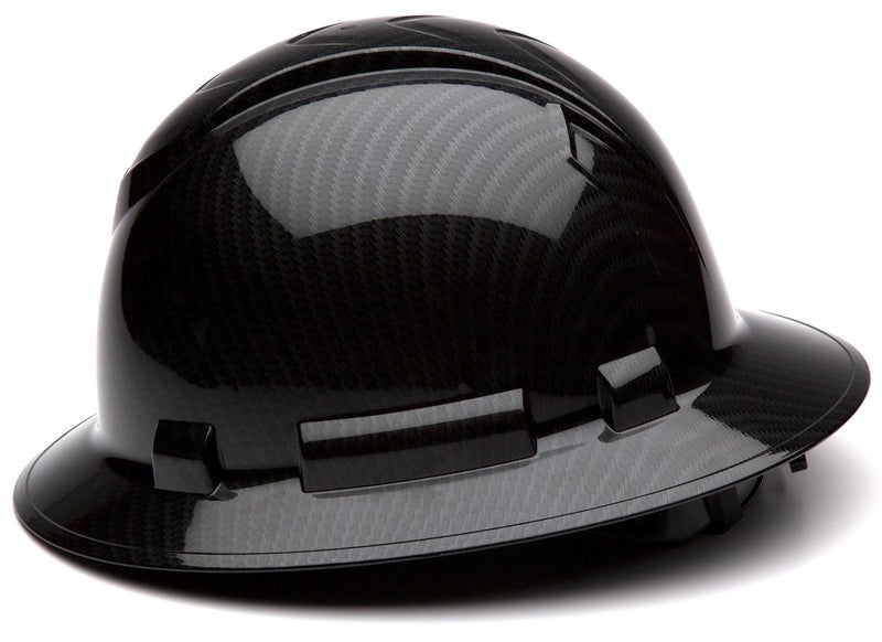Ridgeline Pyramex Ridgeline Full Brim Hard Hat 4 Point Ratchet Shiny Black Graphite Pattern - Image 3
