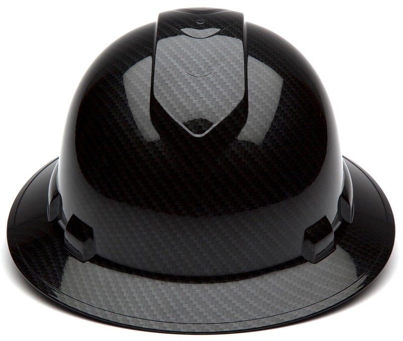 Ridgeline Pyramex Ridgeline Full Brim Hard Hat 4 Point Ratchet Shiny Black Graphite Pattern - Image 2