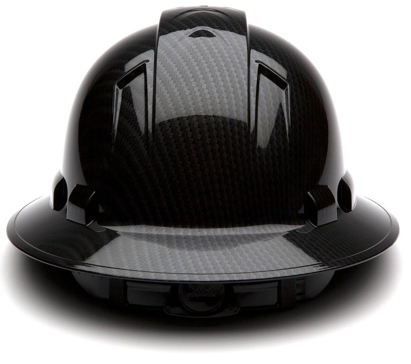 Ridgeline Pyramex Ridgeline Full Brim Hard Hat 4 Point Ratchet Shiny Black Graphite Pattern - Image 4