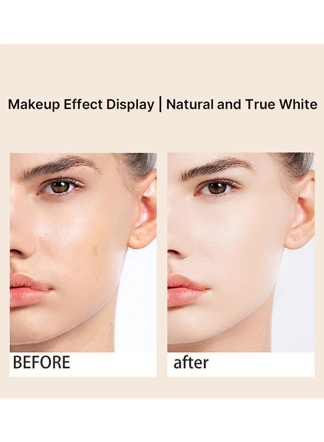 MAYCHEER WaterProof Natural Light Foundation, Long-lasting Oil Control Concealer - Beauty Cosmetics Facial Foundation Concealer for Travel Vacation Performance Dating (02# NATURAL BEIGE) - Image 5