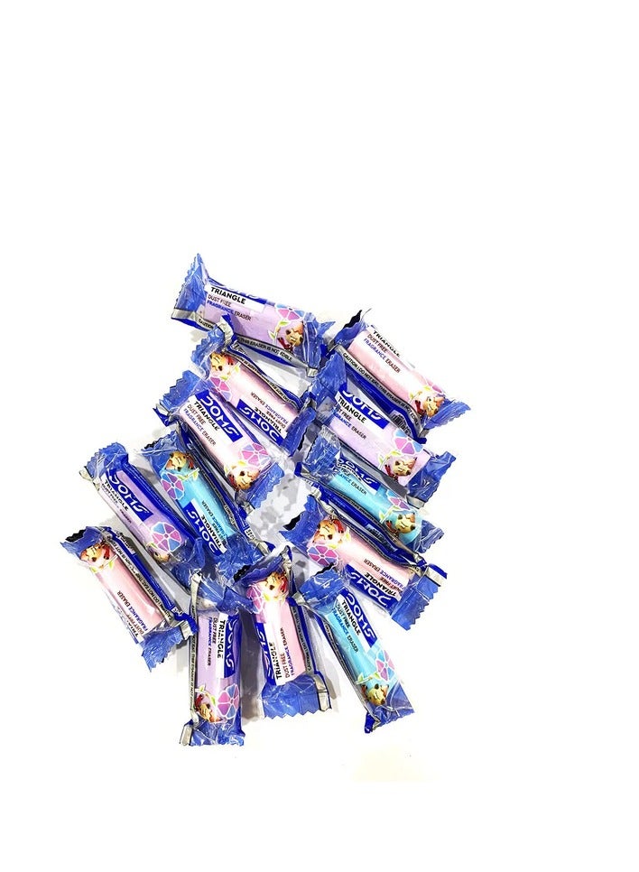 DOMS 30-Piece Triangular Dust Free Erasers Assorted Colours - Image 3